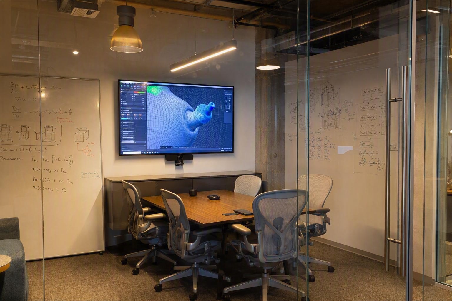 Engineering office workspace